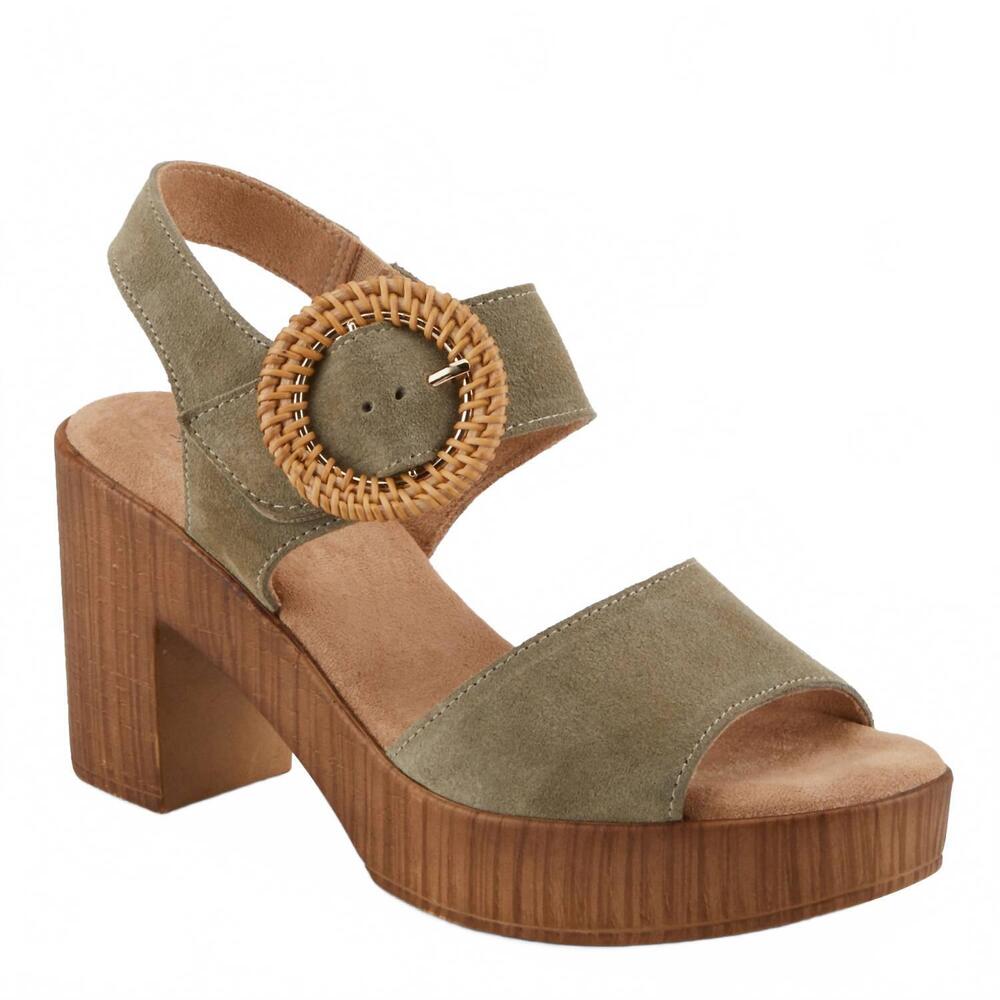 NEW SPRING STEP SHOES women's gamona sandals in olive suede